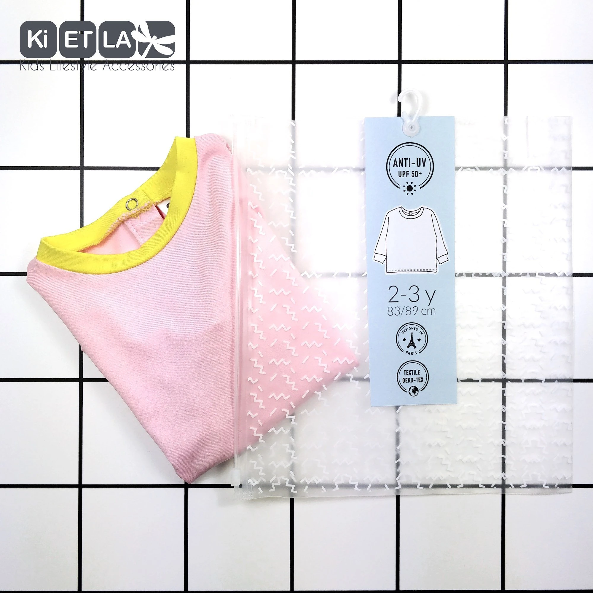 Ki ET LA Anti-UV Swim Pop Top Pink