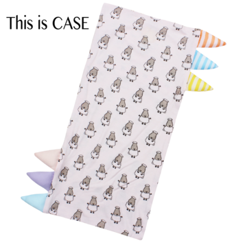 Bed-Time Buddy™ Case Small Sheepz Pink with Color & Stripe tag - Small