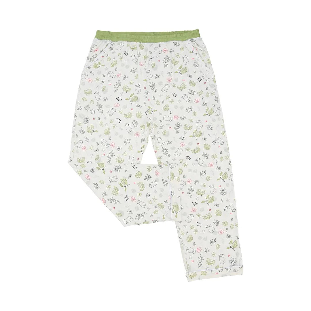 Women Cropped Pants Dream Garden A Cream