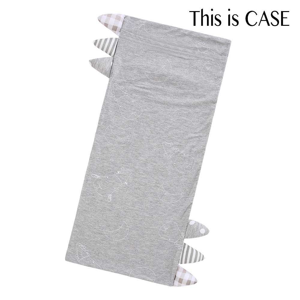 Bed-Time Buddy Case Big Moon & Sheepz Grey with Stripe, Polka Dot & Checkers tag Grey - Small