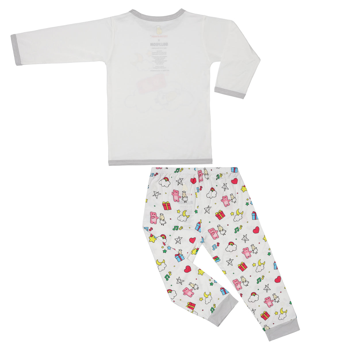 Pyjamas Set BG02 White + Pants BG02 White