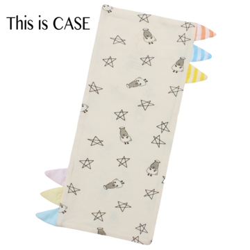 Bed-Time Buddy™ Case Small Star & Sheepz Yellow with Color & Stripe tag - Small