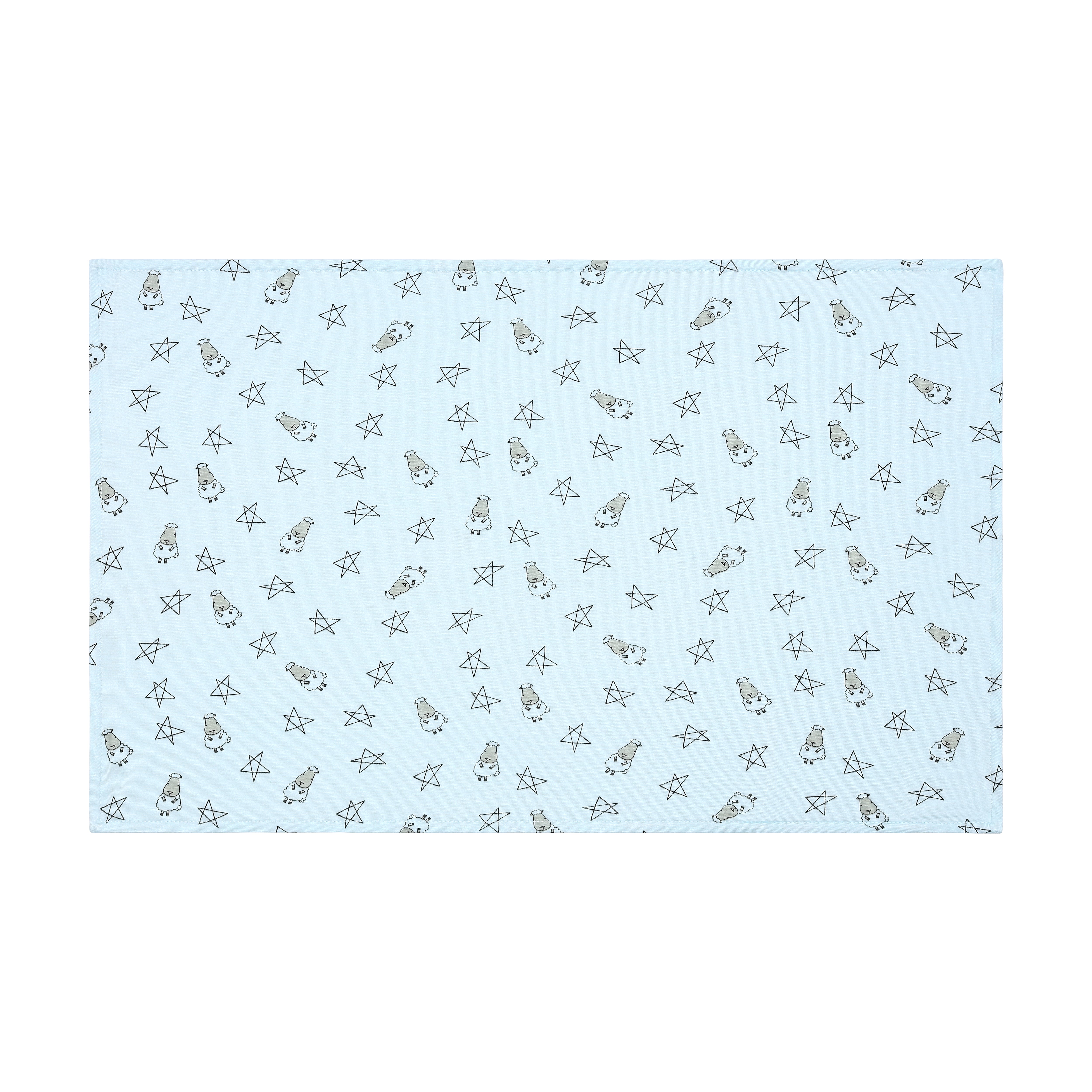 Head Pillow Case Small Star & Sheepz Blue- Kids
