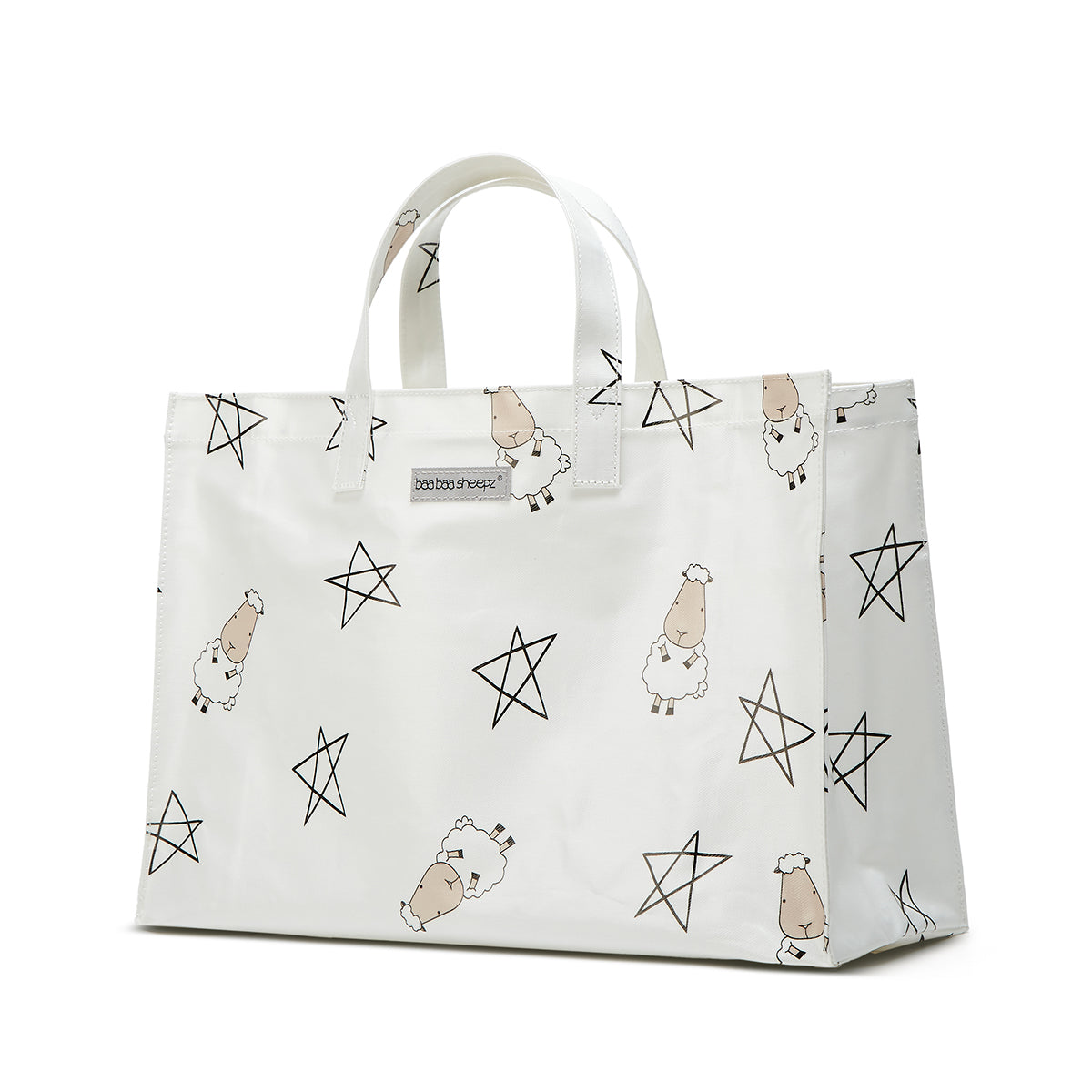 Baa Baa Sheepz Tote Bag 002 White - Large