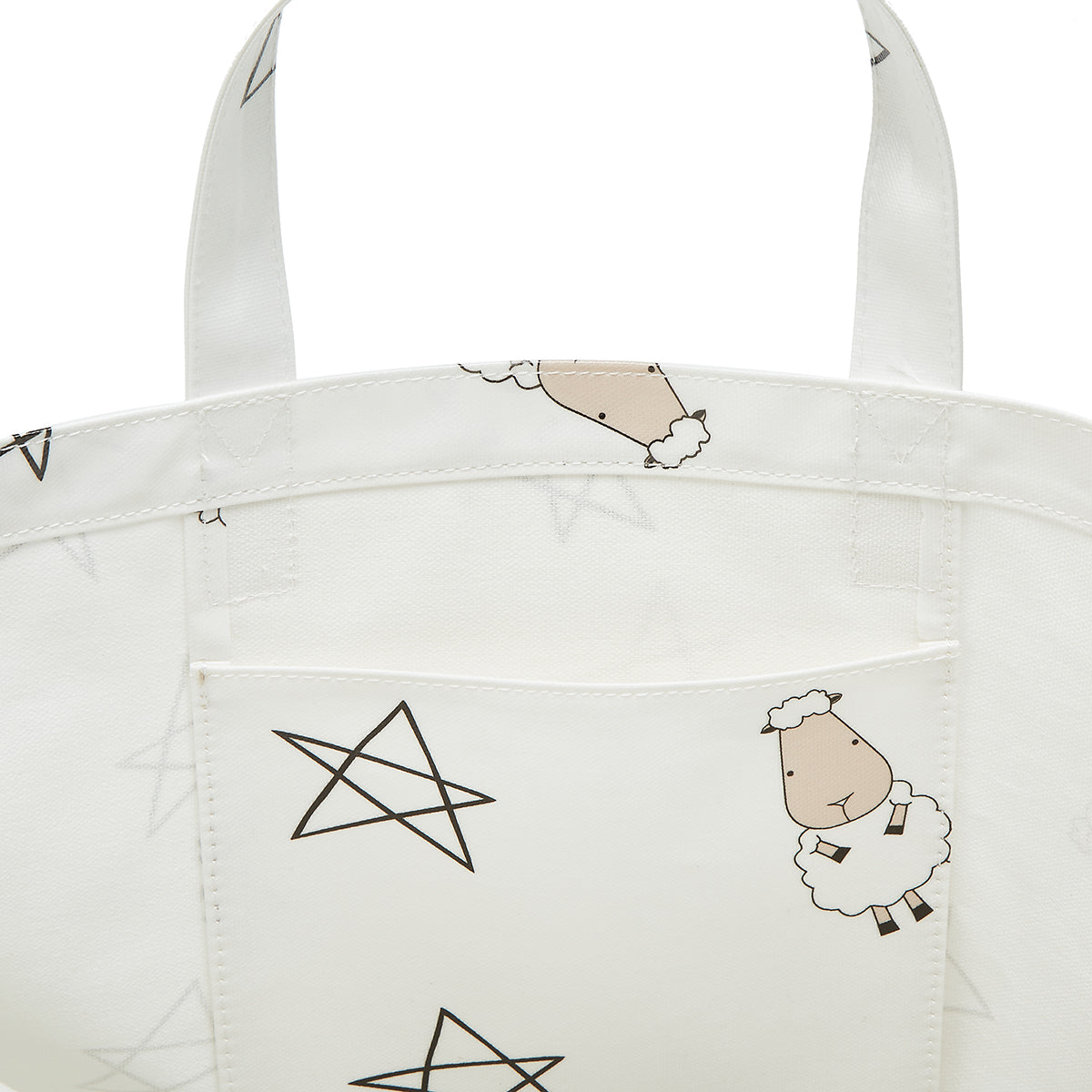 Baa Baa Sheepz Tote Bag 002 White - Large