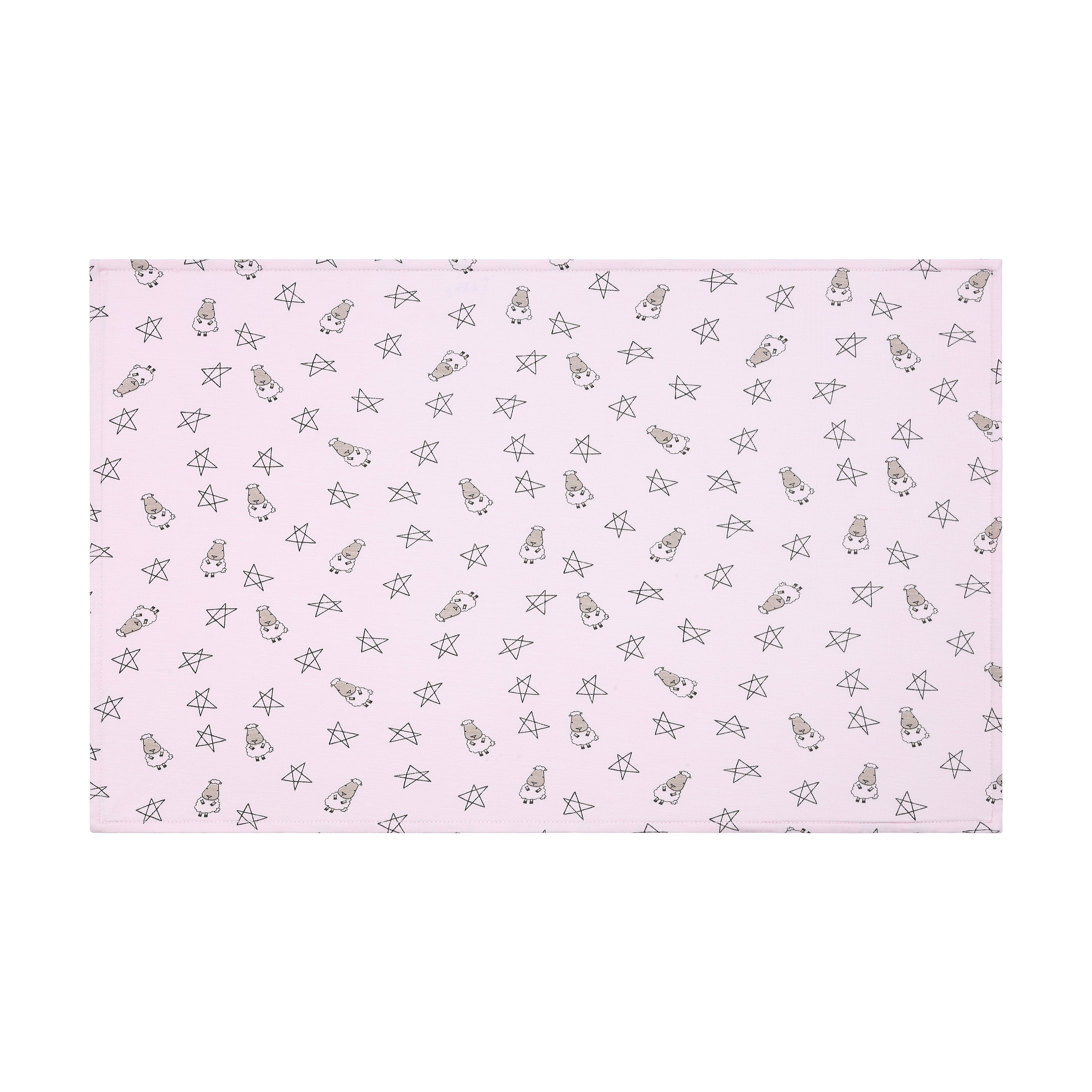 Head Pillow Case Small Star & Sheepz Pink- Kids