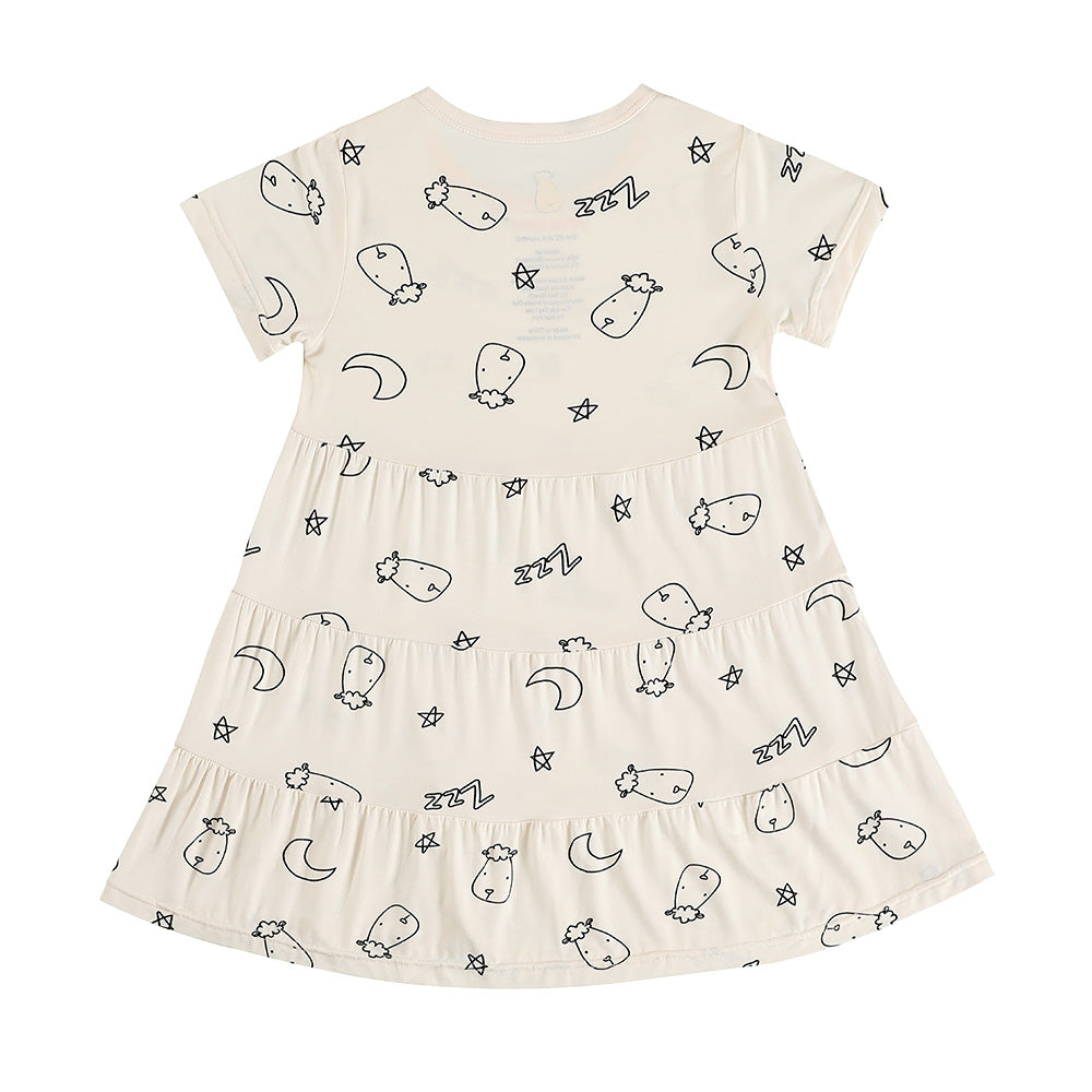 Tiered Dress Sweet Dreams Baa Baa Yellow