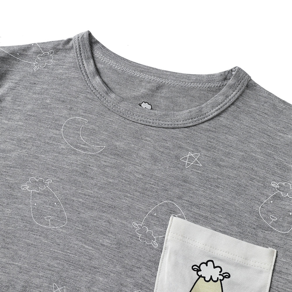 Short Sleeve Shirt Sweet Dreams Baa Baa Grey + Skirt Sweet Dreams Baa Baa Grey