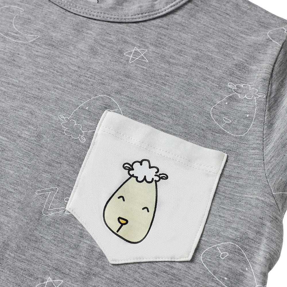 Short Sleeve Shirt Sweet Dreams Baa Baa Grey + Skirt Sweet Dreams Baa Baa Grey