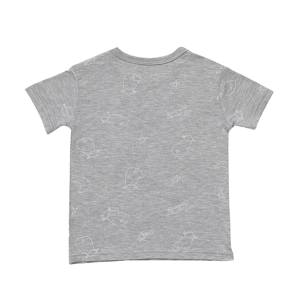 Short Sleeve Shirt Sweet Dreams Baa Baa Grey + Shorts Sweet Dreams Baa Baa Grey