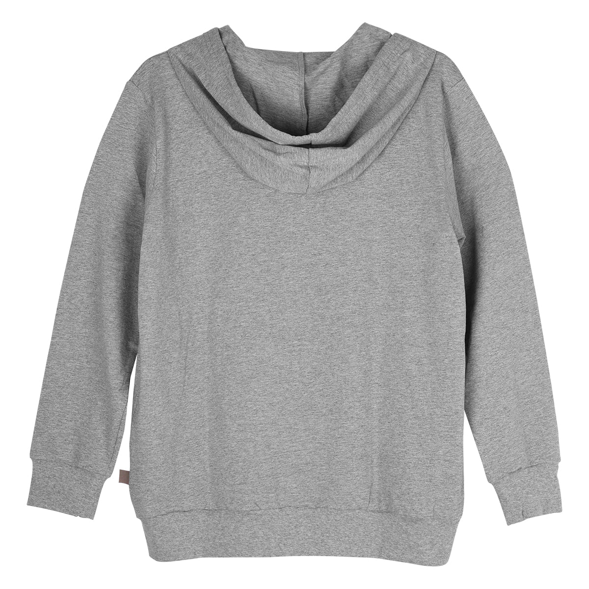 Unisex Long Sleeve Hoodie Happy Sleep Grey