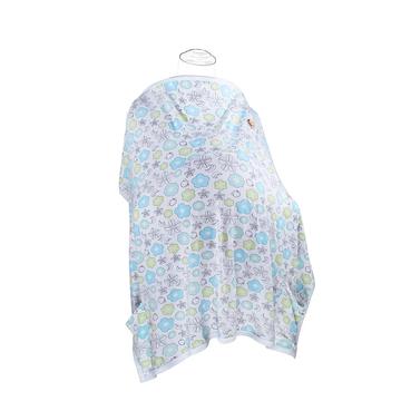 DooDooMooky Bamboo Nursing Cover Apron Type Adjustable size White Mooky Flower Banana