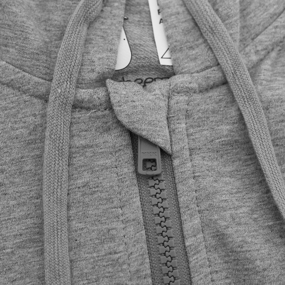 Unisex Long Sleeve Zip Hoodie Happy Sleep Grey
