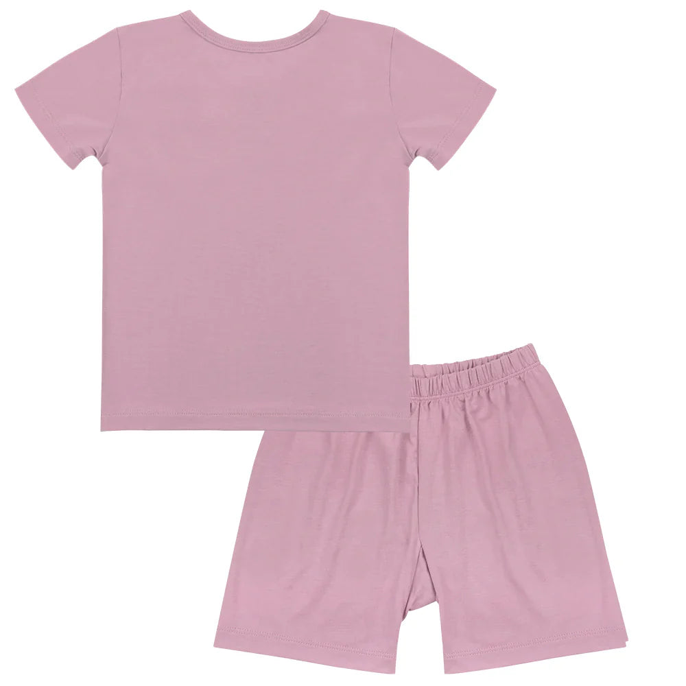 Short Sleeve Shirt Lavender + Shorts Lavender