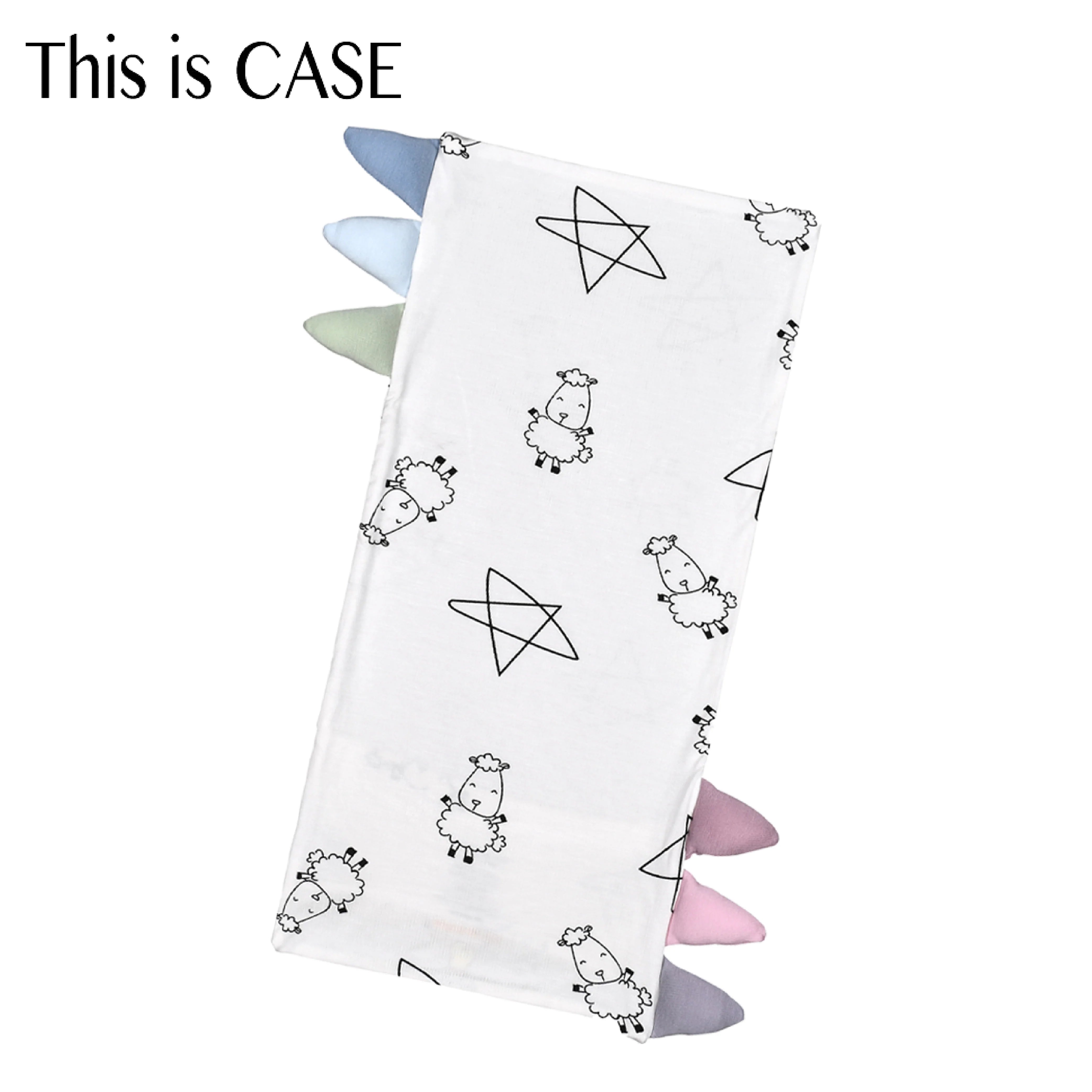 Bed-Time Buddy Case Cute Big Star & Sheepz White with Color tag - XL
