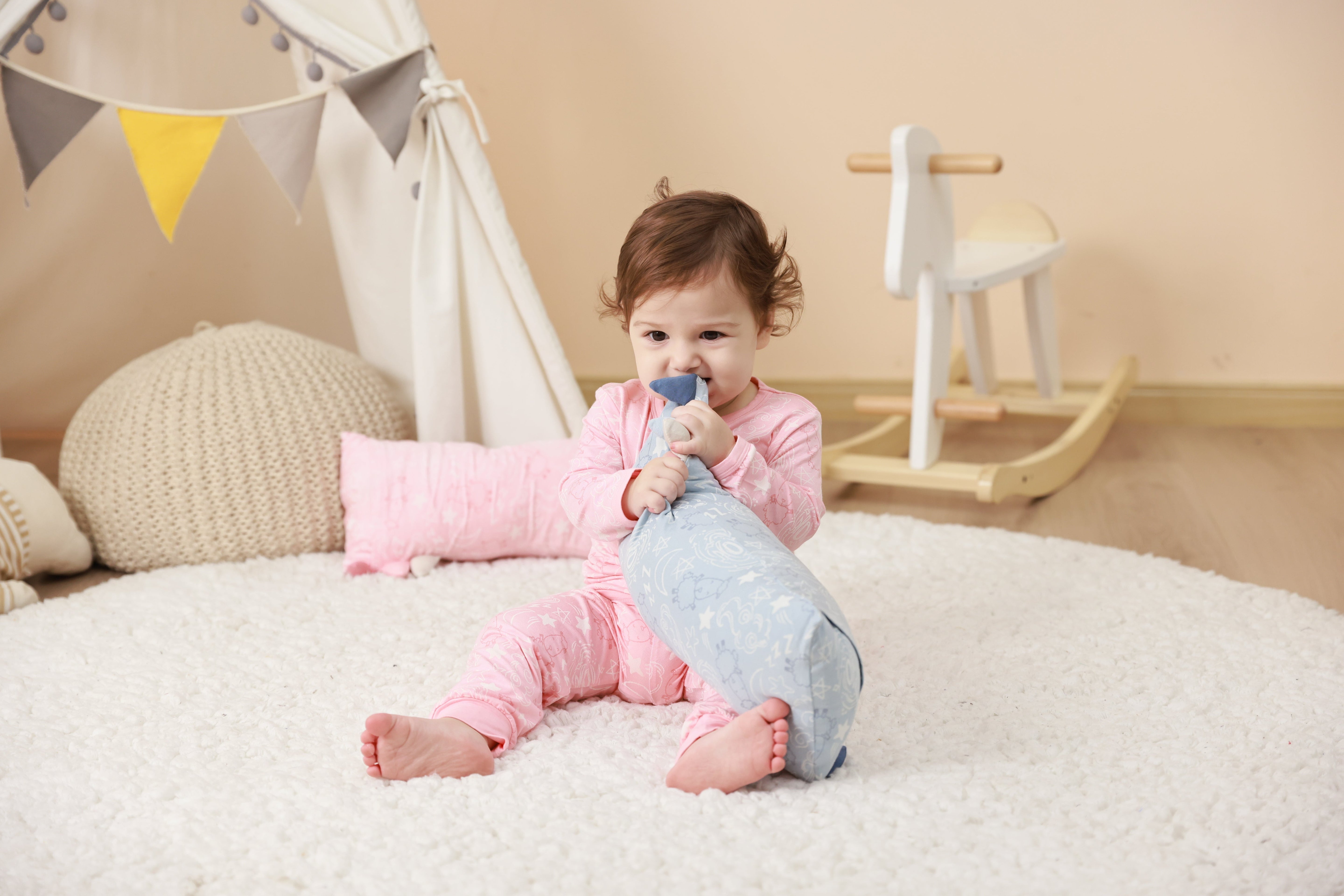 Bed-Time Buddy™ Baa Baa in the Universe Blue with Color tag - Jumbo (size 23x53cm)