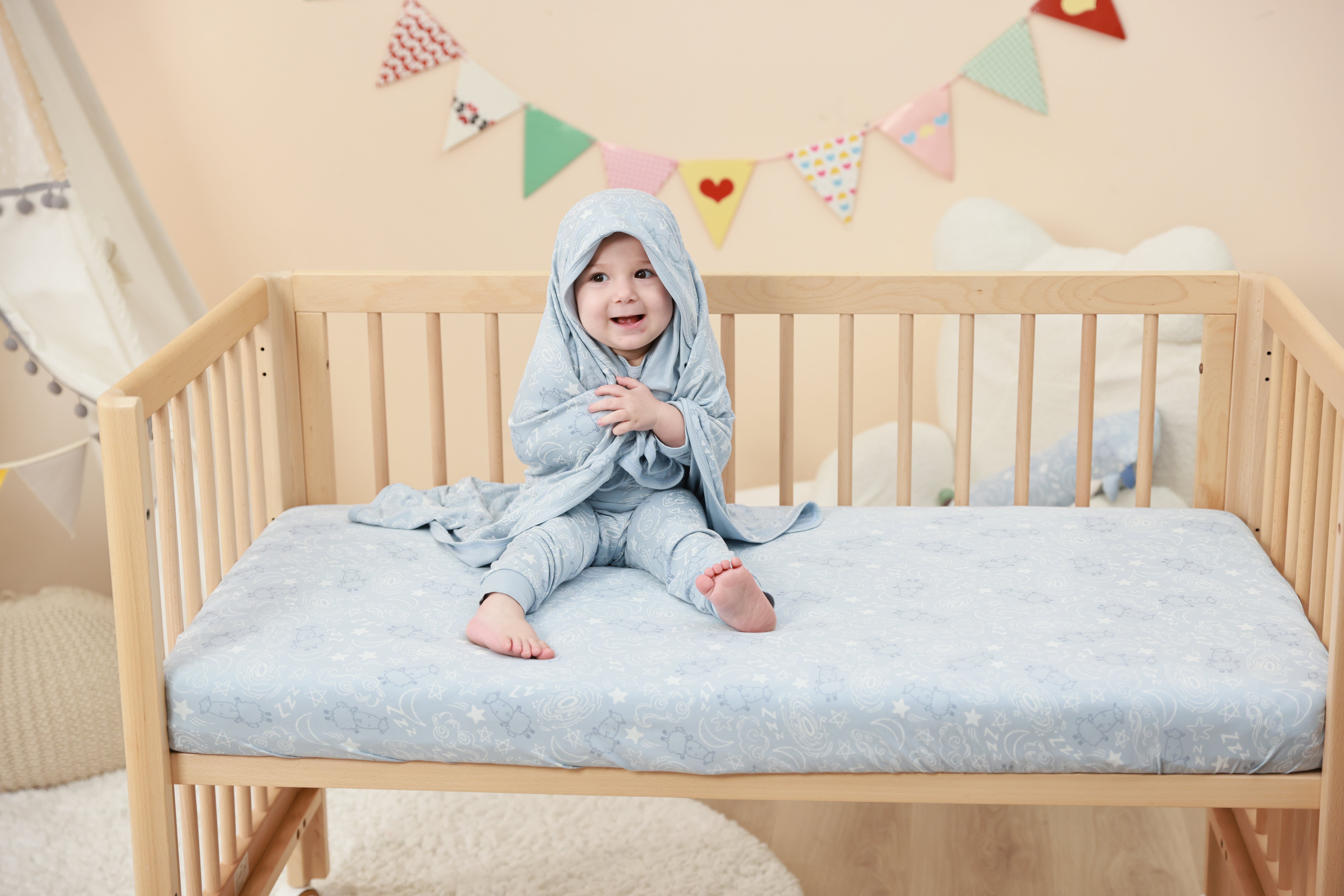 Double Layer Blanket Baa Baa in the Universe Blue Kids