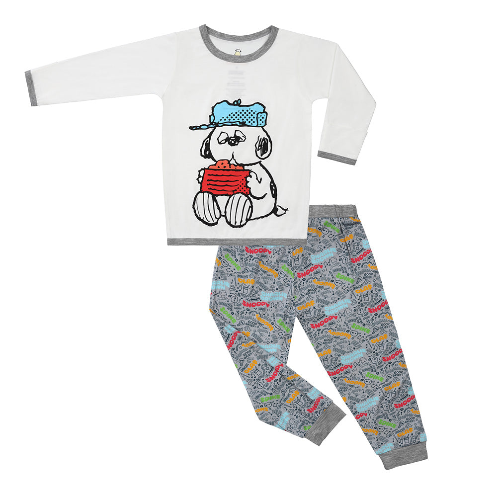 Pyjamas Set S22 White + Pants S22 Grey