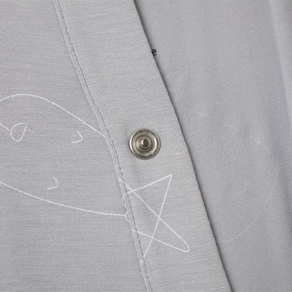 Convertible Gown & Romper Cute Big Star & Head Grey