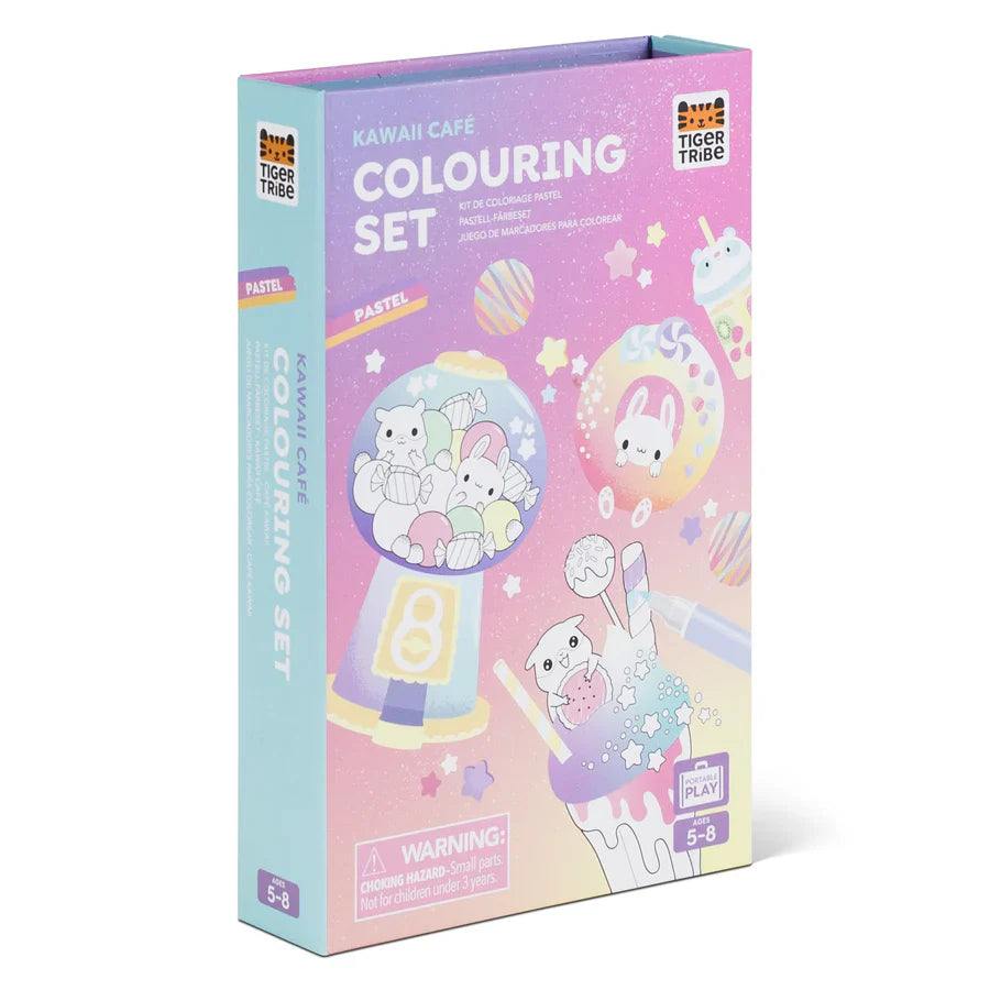 TIGER TRIBE PASTEL COLOURING SET - KAWAII CAFÉ