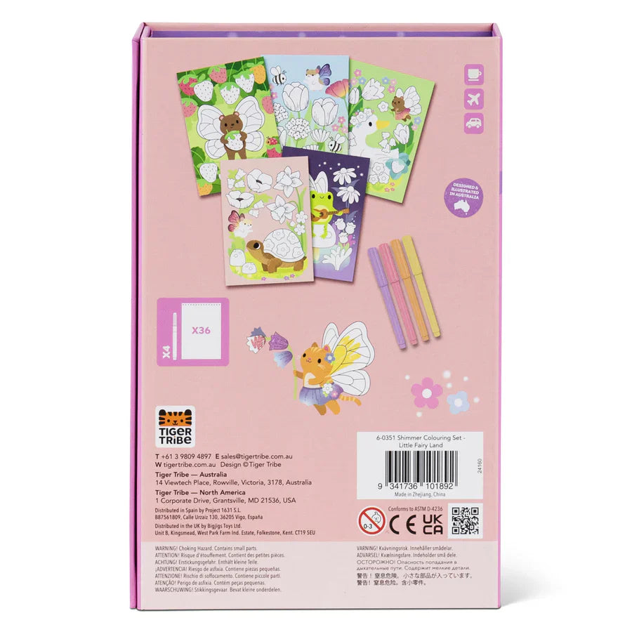 TIGER TRIBE SHIMMER COLOURING SET