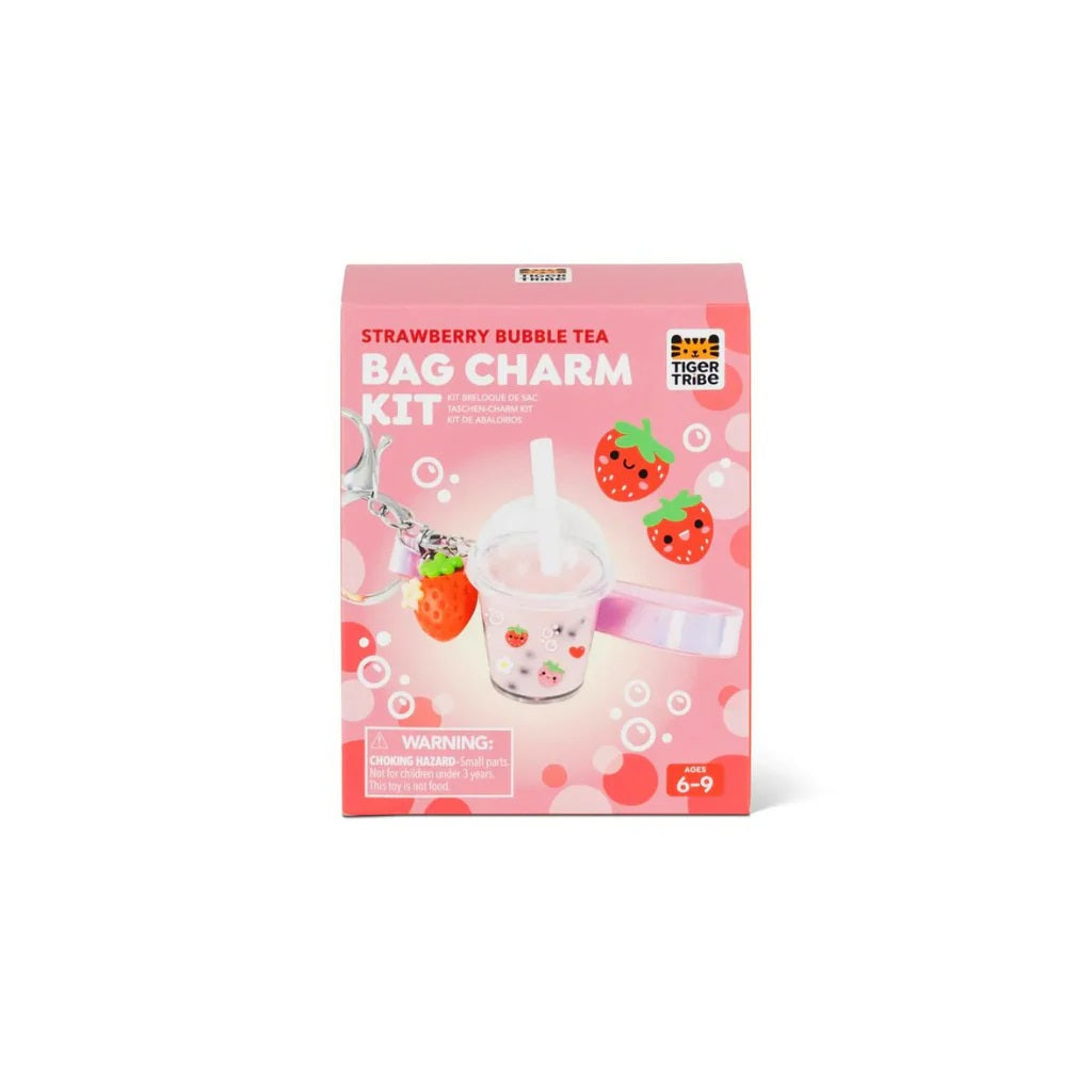 TIGER TRIBE BAG CHARM KIT - STRAWBERRY BUBBLE TEA