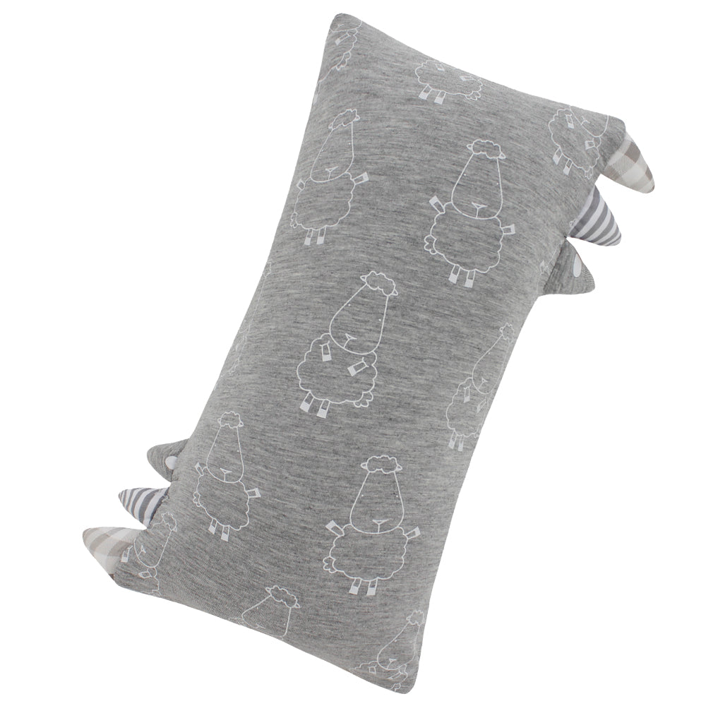 Bed-Time Buddy™ Big Sheepz Grey with Stripe, Polka Dot & Checkers tag Grey - Medium (size 18x38cm)