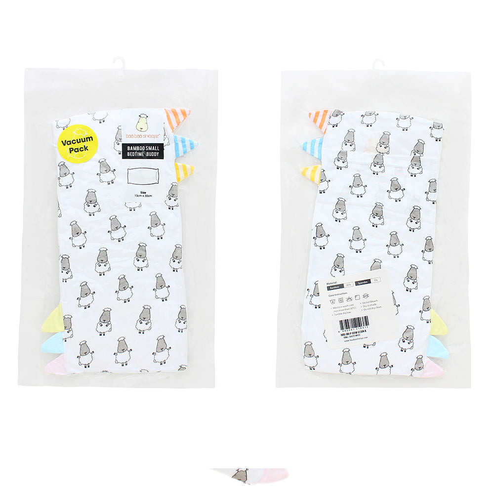 Bed-Time Buddy™ Small Sheepz White with Color & Stripe tag - Small (size 13x30cm)