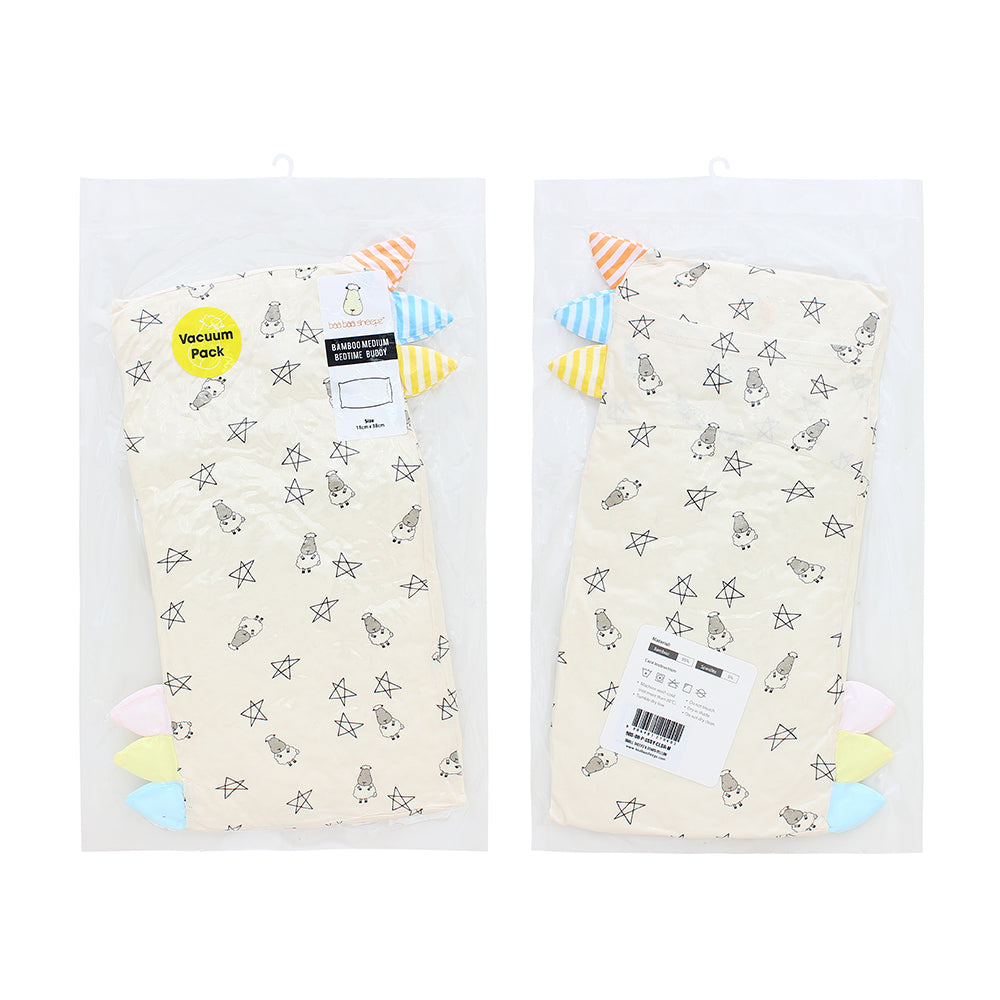 Bed-Time Buddy™ Small Star & Sheepz Yellow with Color & Stripe tag - Medium (size 18x38cm)