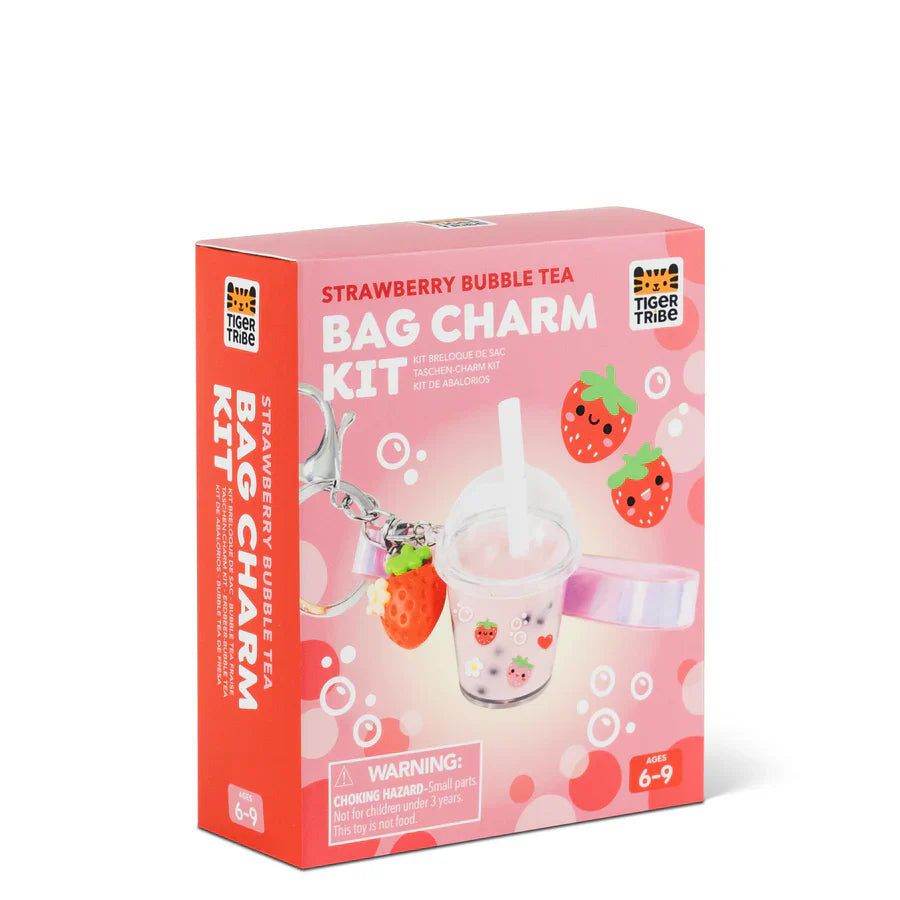 TIGER TRIBE BAG CHARM KIT - STRAWBERRY BUBBLE TEA