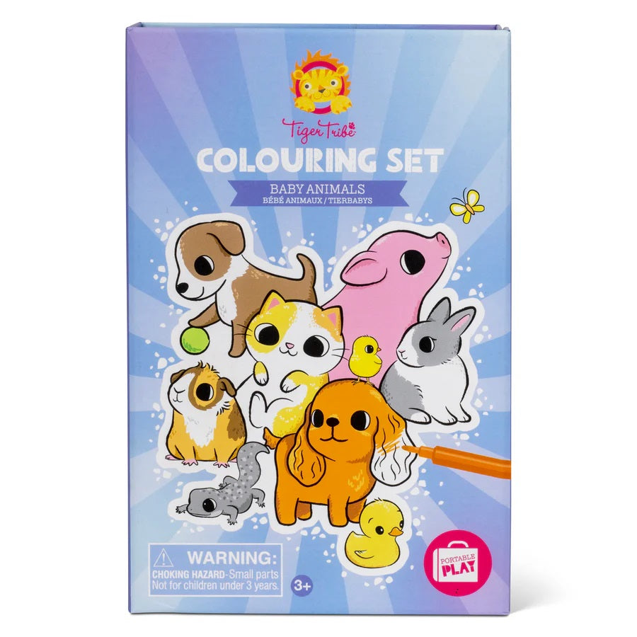 TIGER TRIBE COLOURING SET - BABY ANIMALS