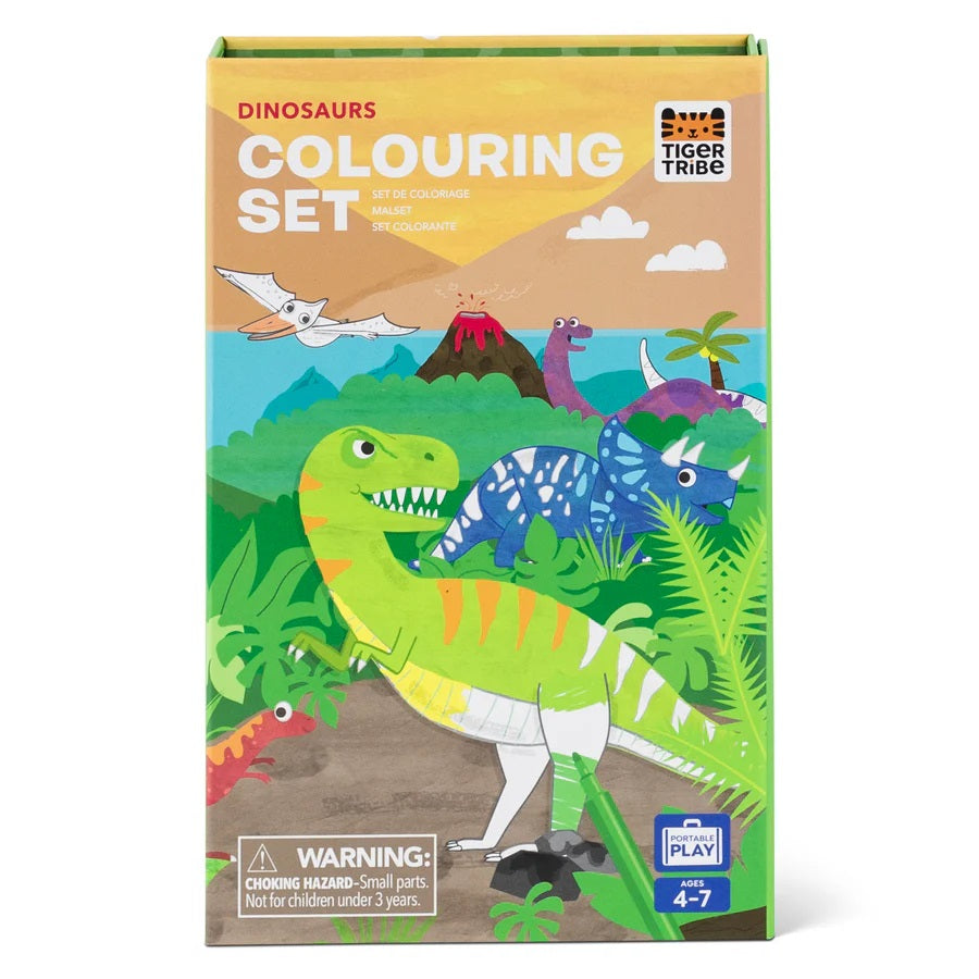 TIGER TRIBE COLOURING SET - DINOSAUR