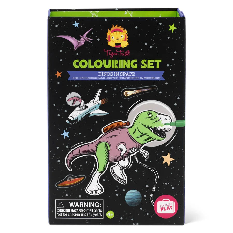 TIGER TRIBE COLOURING SET - DINOS IN SPACE