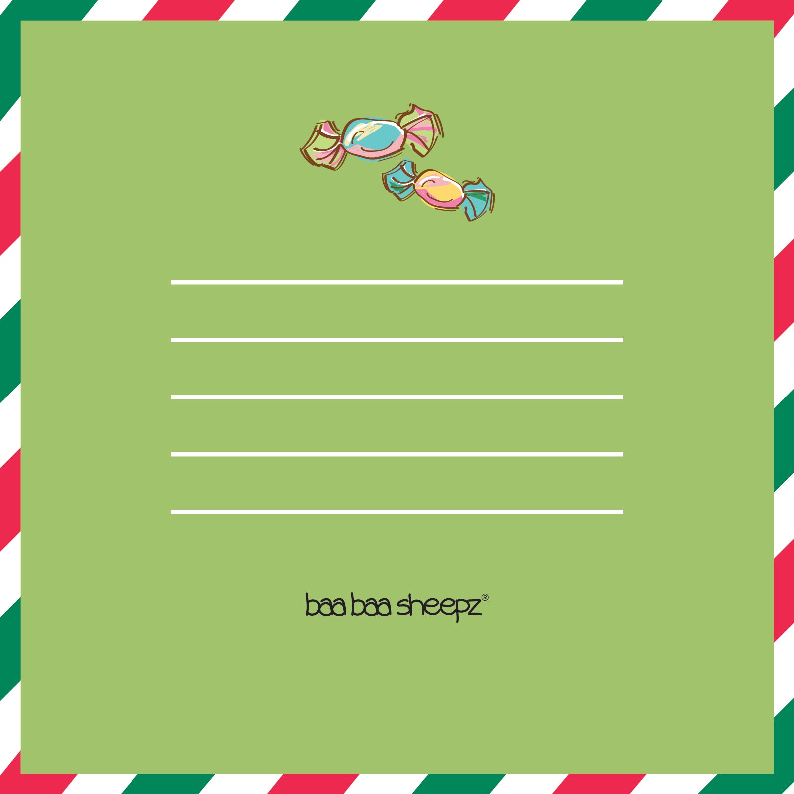 Greeting Card - Baa Baa Sheepz - Christmas Card-C005