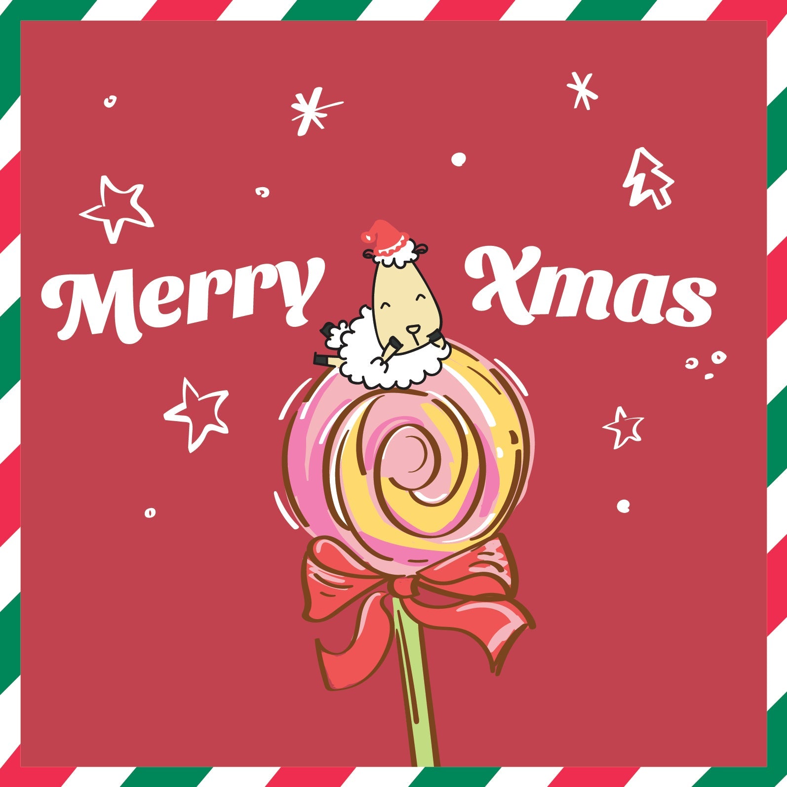 Greeting Card - Baa Baa Sheepz - Christmas Card-C005