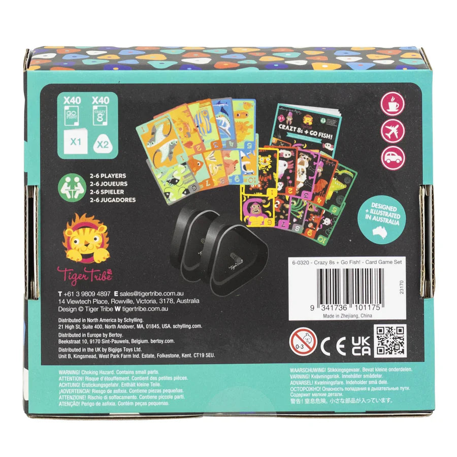 TIGER TRIBE CRAZY 8S + GO FISH! - CARD GAME SET