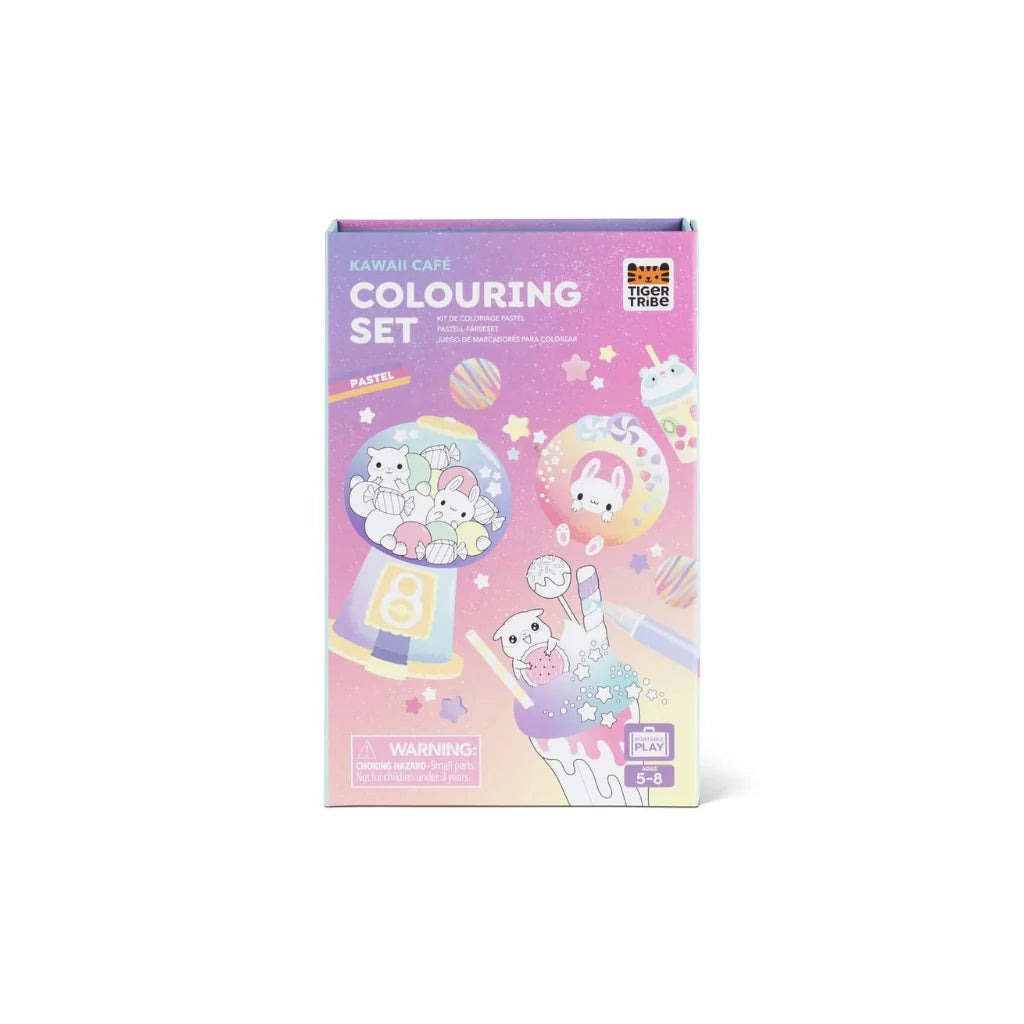 TIGER TRIBE PASTEL COLOURING SET - KAWAII CAFÉ