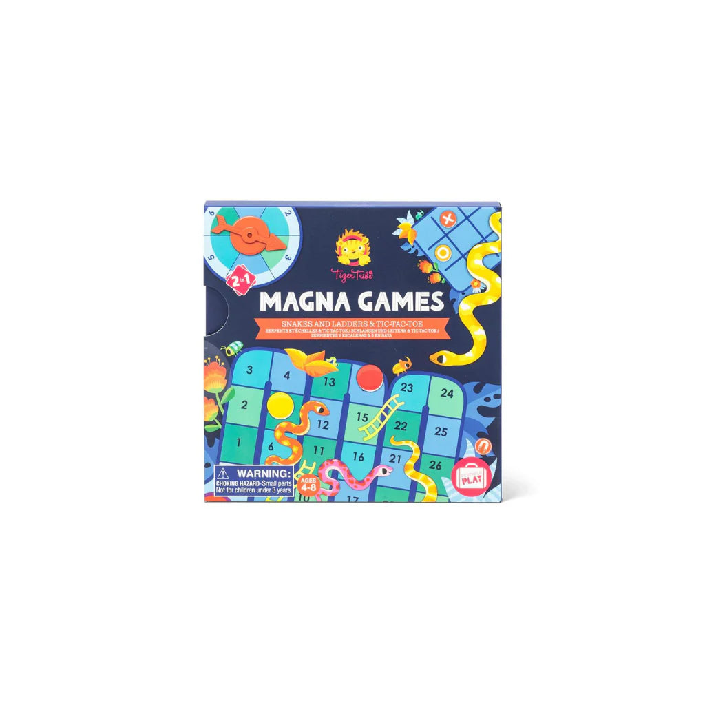 TIGER TRIBE MAGNA GAMES - SNAKES & LADDERS & TIC-TAC-TOE