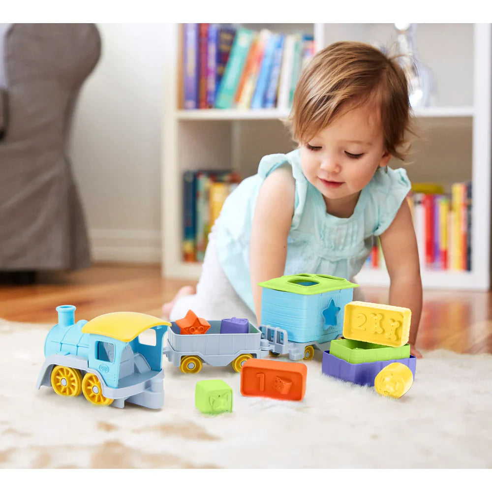 Green Toys Stack & Sort Train – Moo Moo Kow & Friends