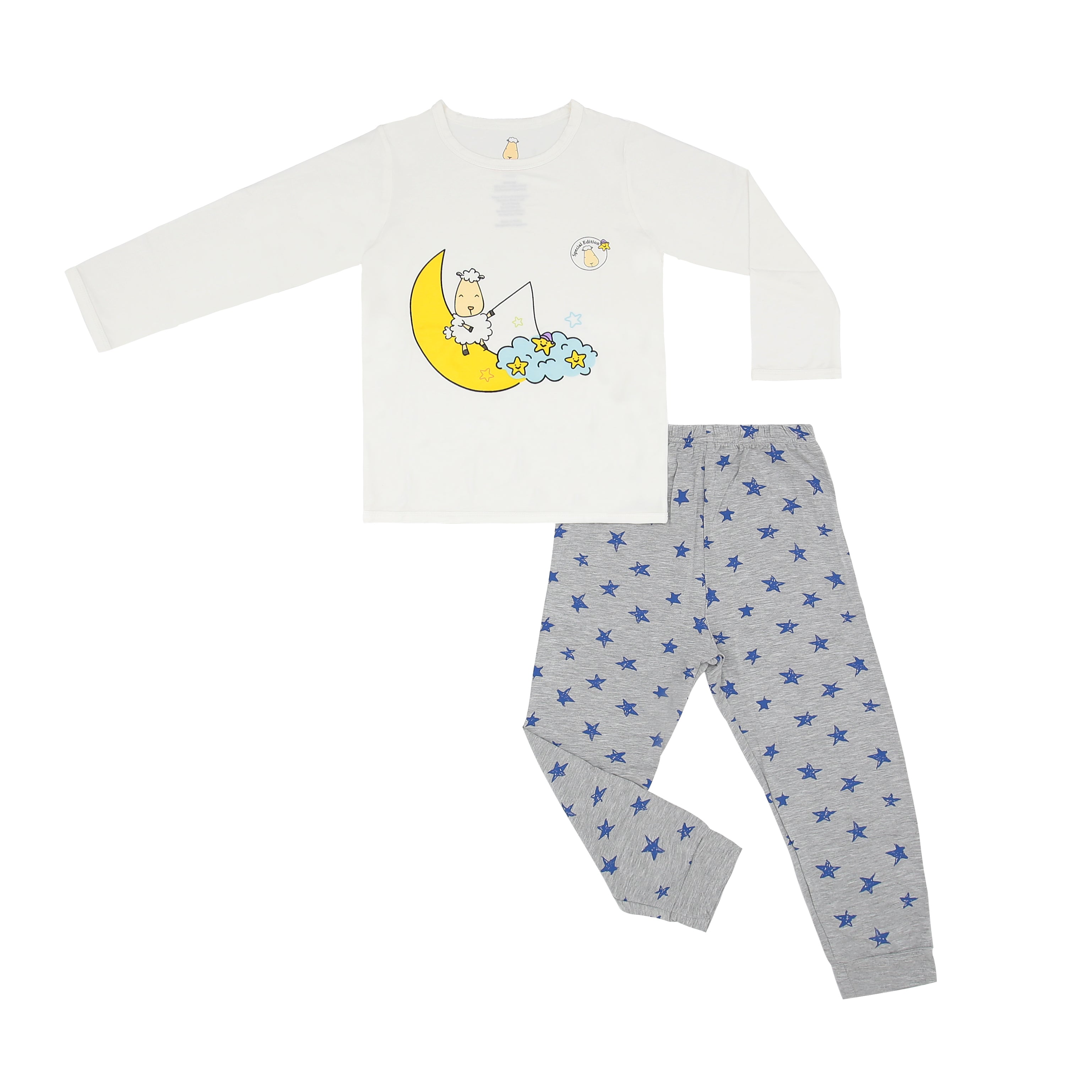 Pyjamas Set Little Purple Hat B Pearl + Blue Star Grey