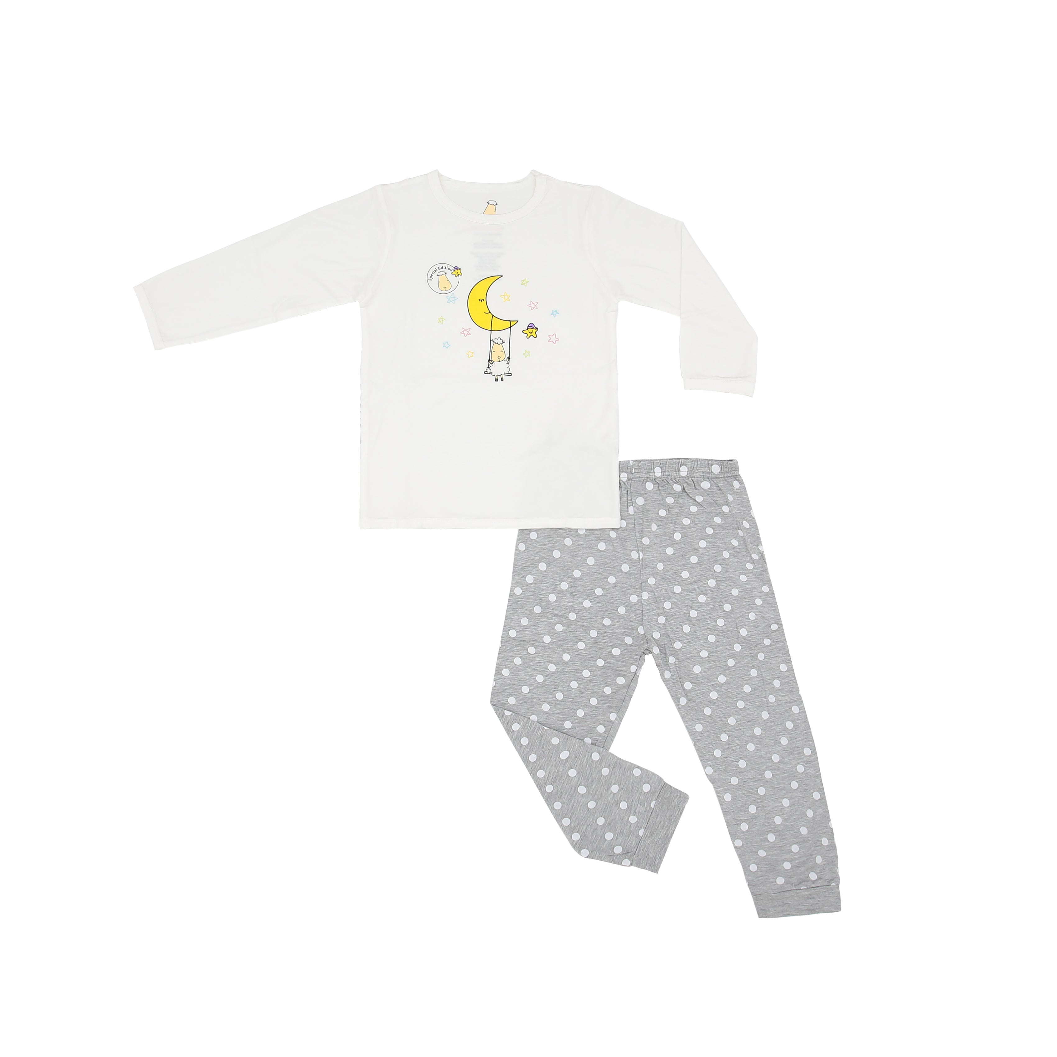 Pyjamas Set Little Purple Hat F Pearl + Polka Dot Grey