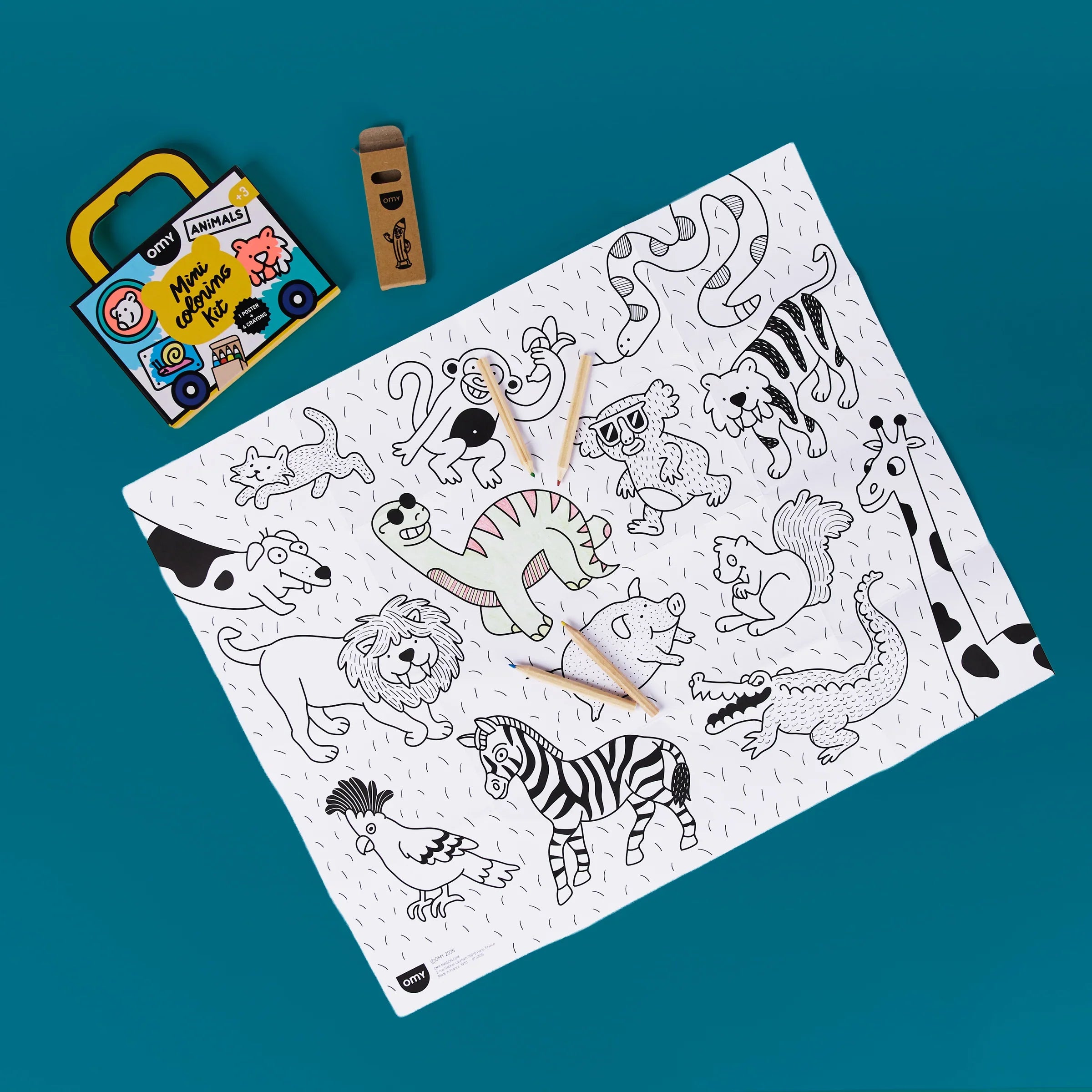 OMY Mini Pocket Colouring Kit - Animals