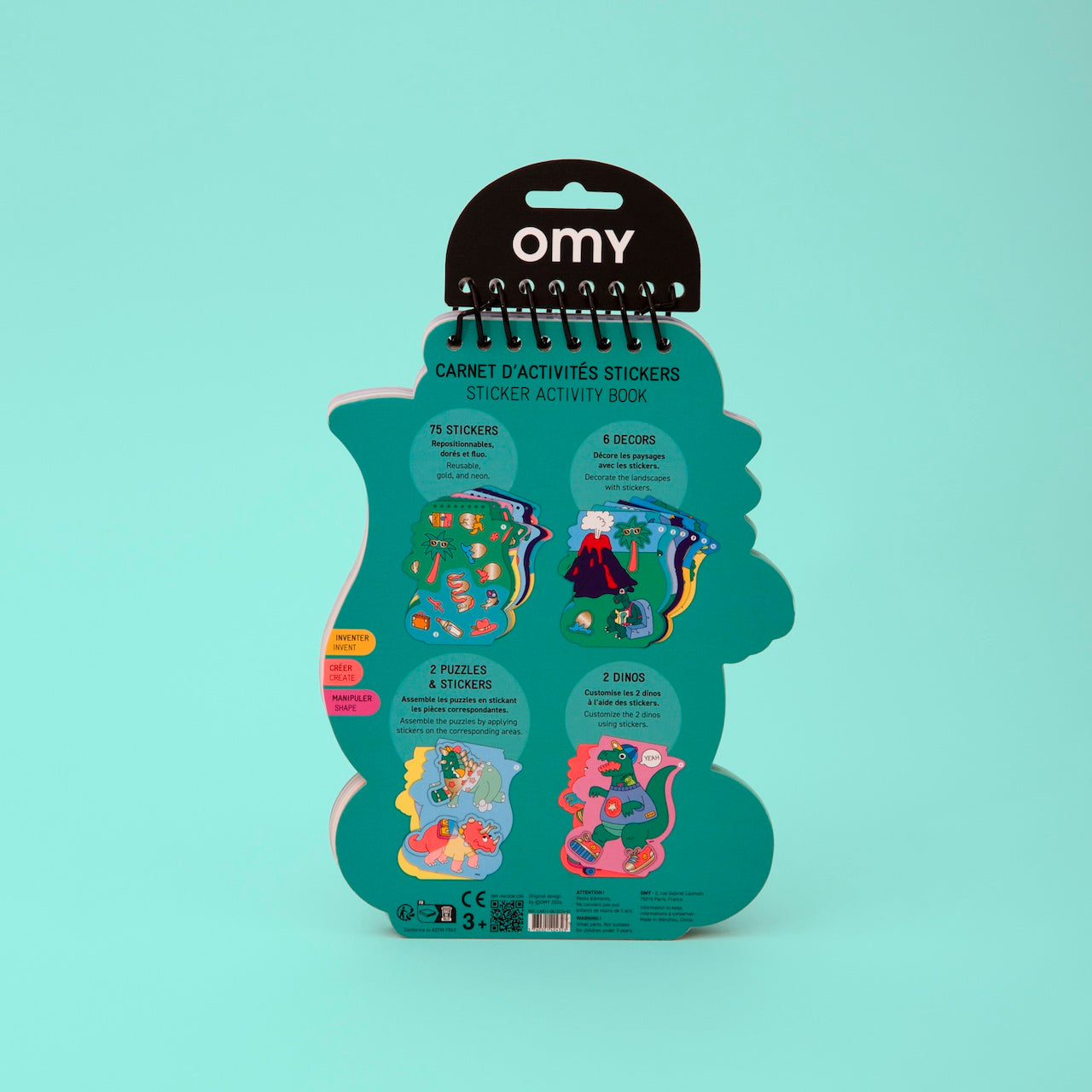 OMY Sticker Activity Notebook - Dinos