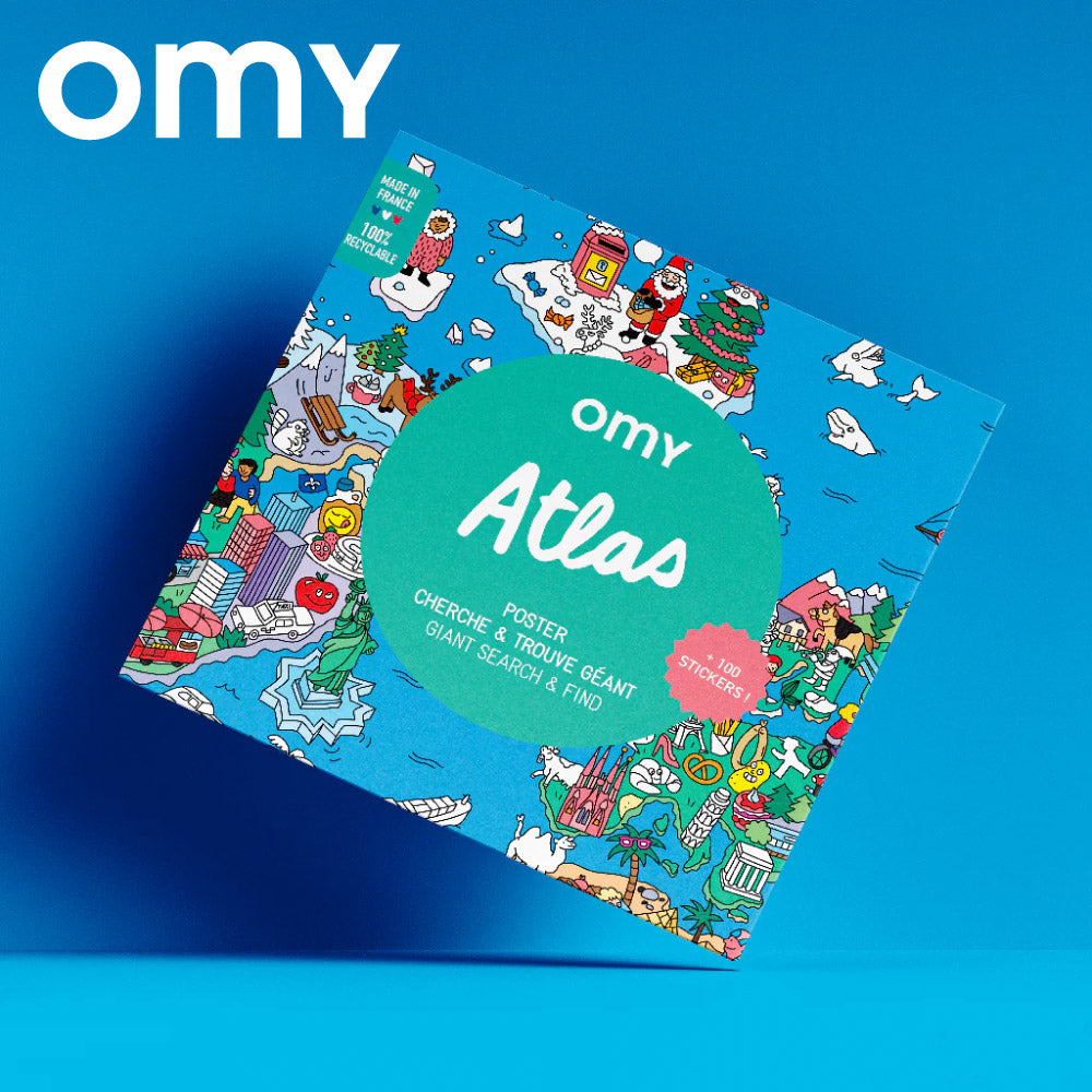 OMY Giant Poster & Stickers - Atlas (100 x 70cm)
