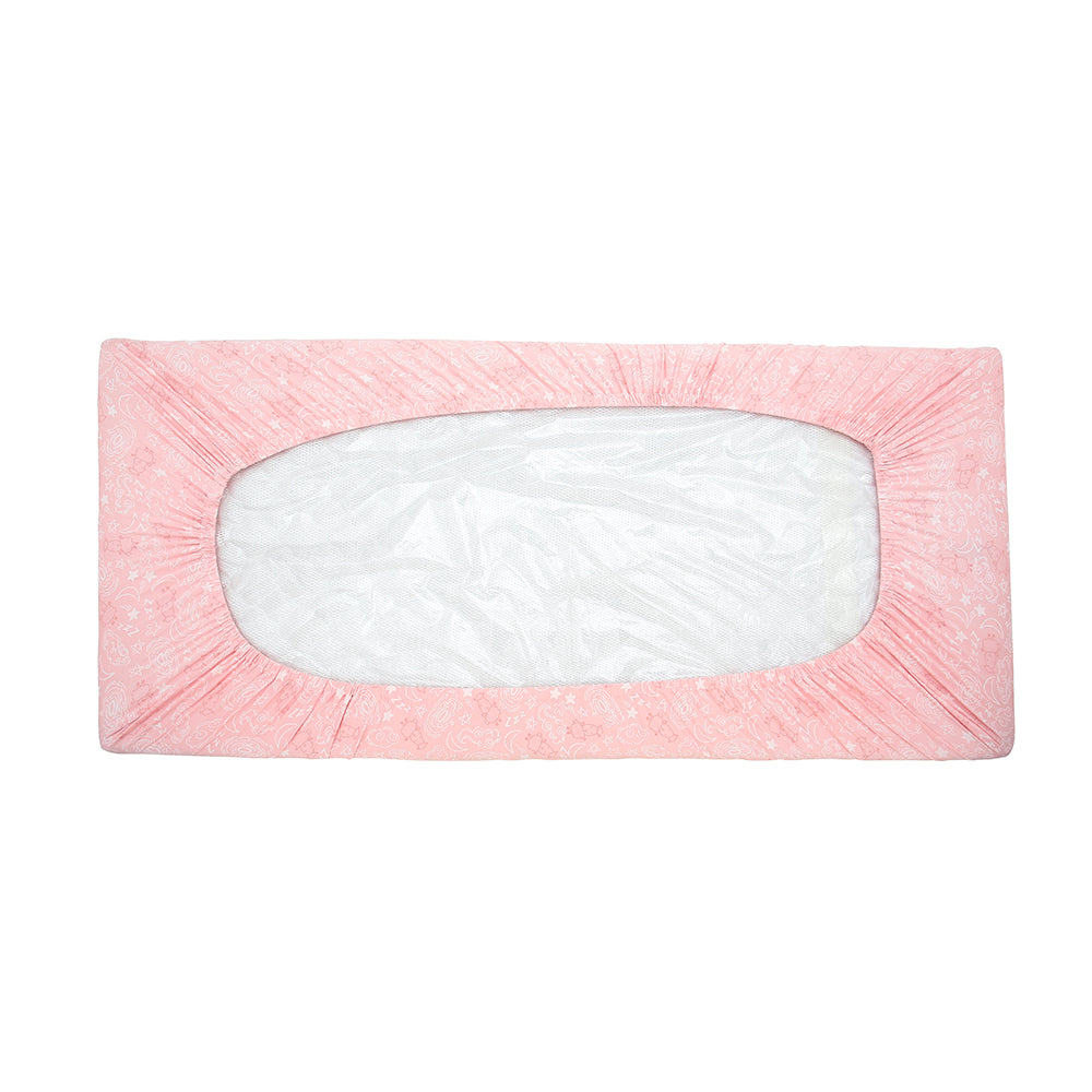 Mattress Sheet Baa Baa in the Universe Pink (60 x 120 cm / 70 x 140 cm)