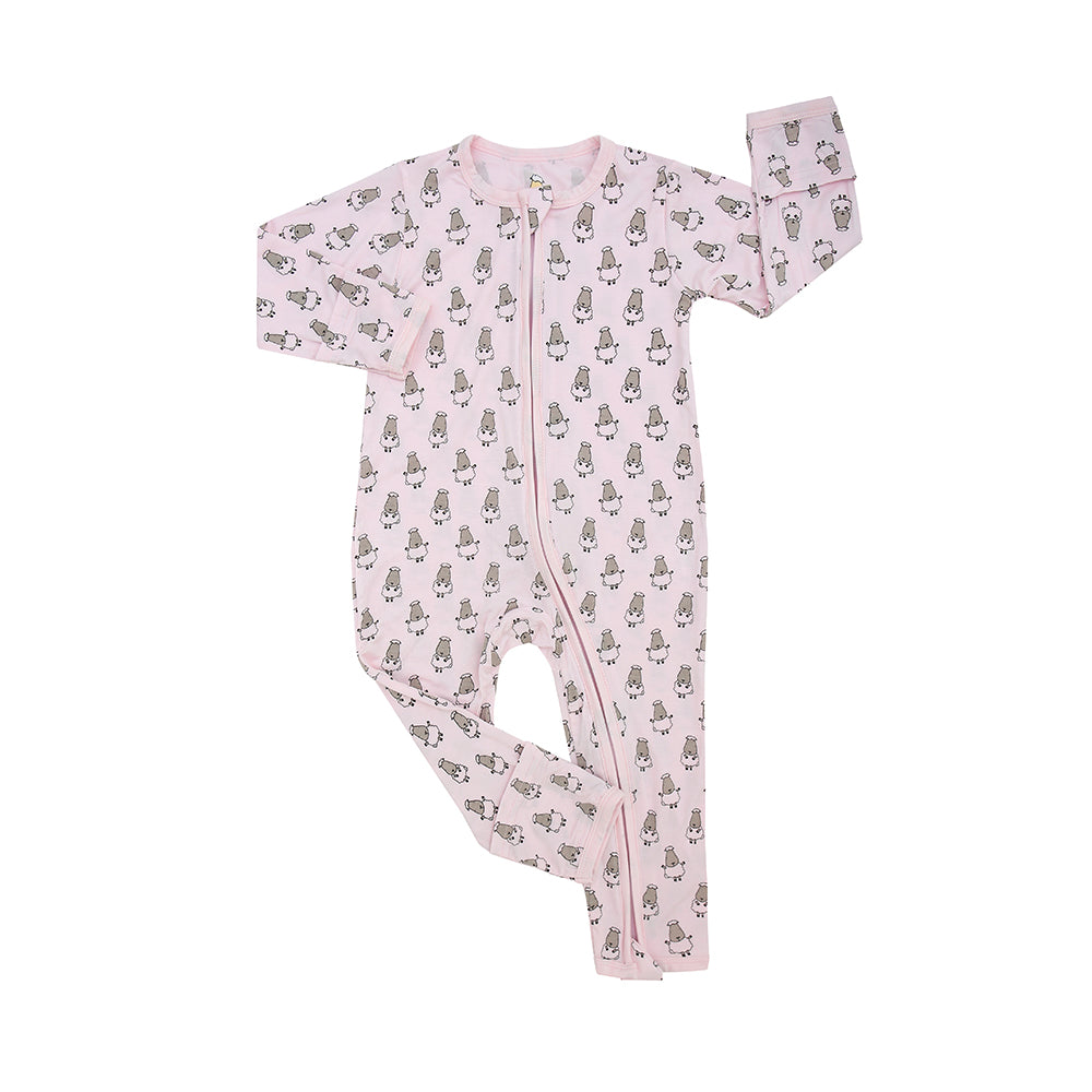 Romper Zip Small Sheepz Pink