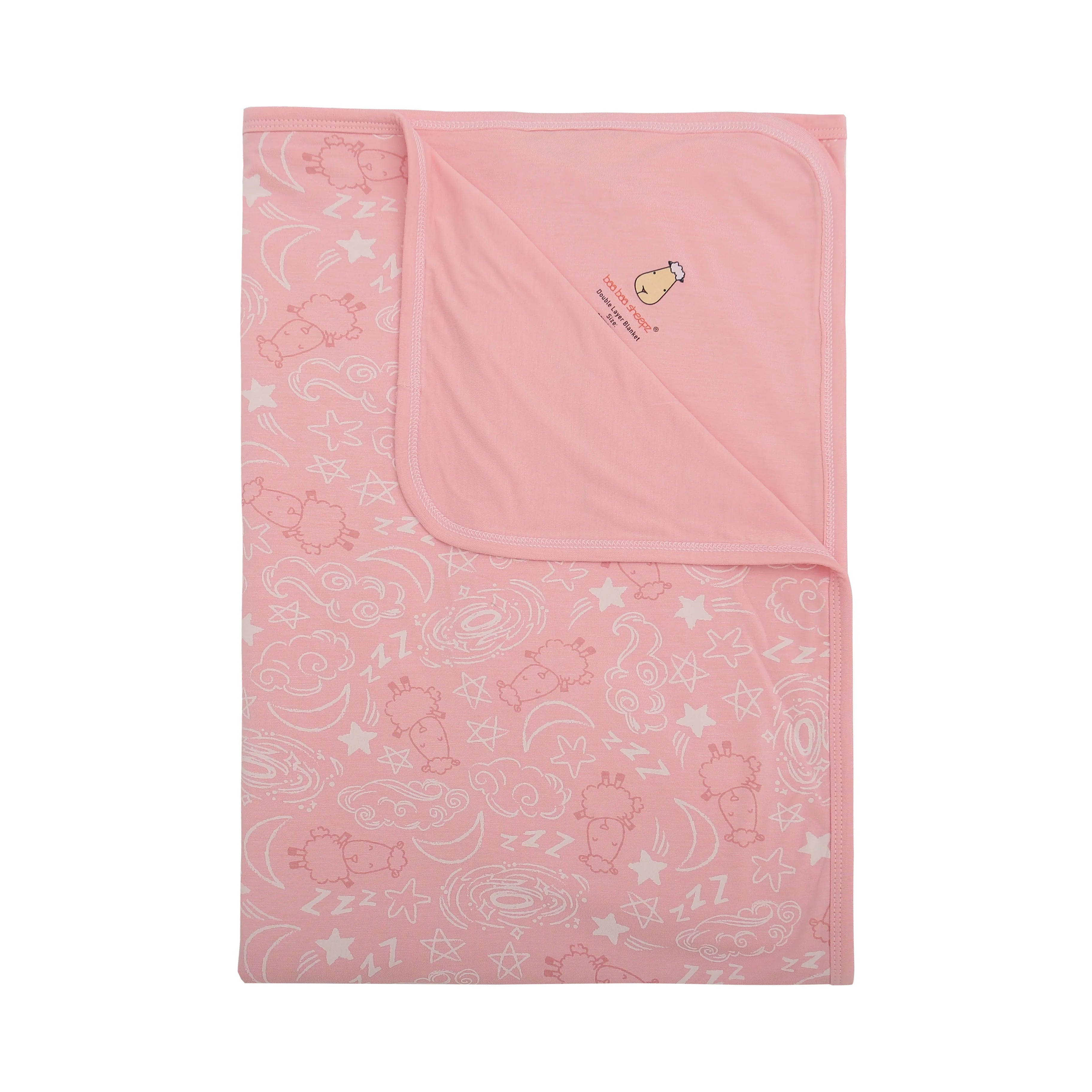 Double Layer Blanket Baa Baa in the Universe Pink Adult