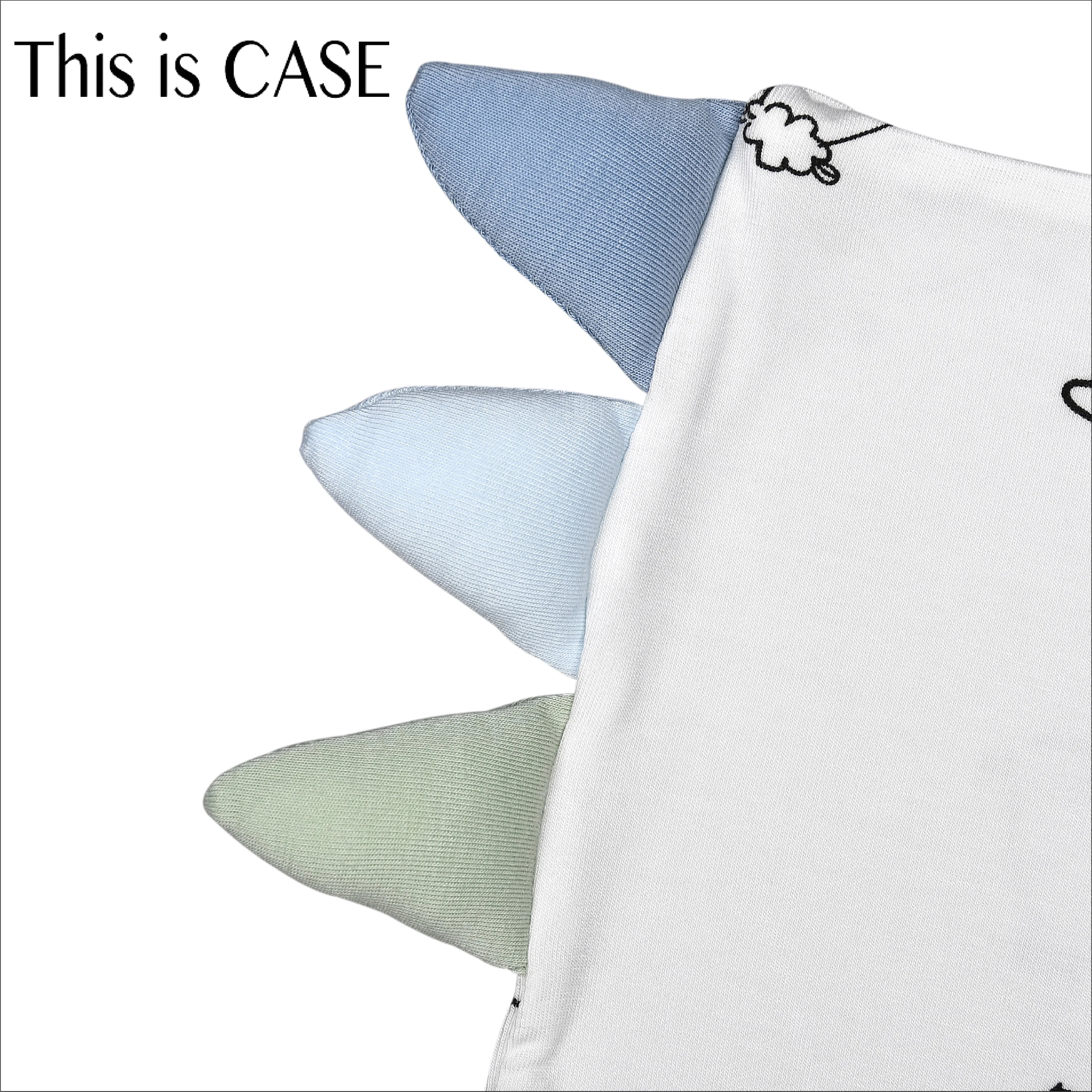 Bed-Time Buddy Case Cute Big Star & Sheepz White with Color tag - Medium