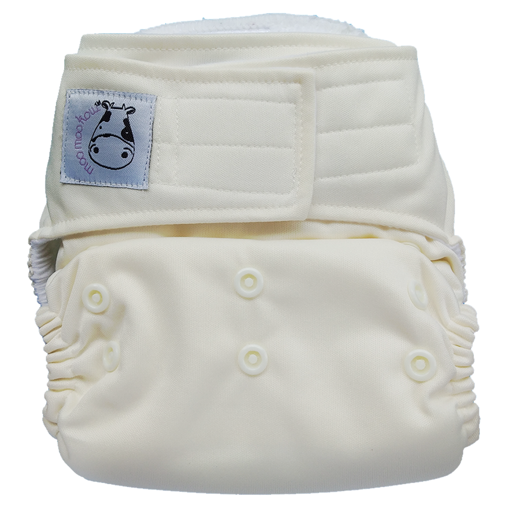 Cloth Diaper One Size Aplix - White