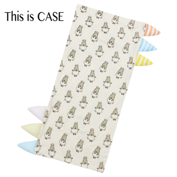 Bed-Time Buddy™ Case Small Sheepz Yellow with Color & Stripe tag - Medium